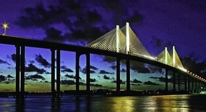 Imagem da rota de Recife, PE para Natal, RN